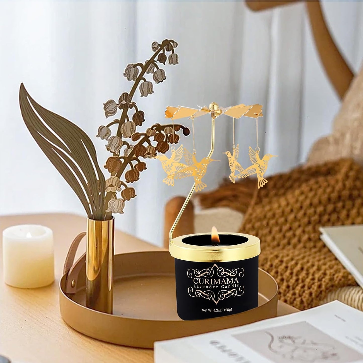 Mothers Day Gifts for Mom, Hummingbird Gift for Women Friendship, Funny Birthday Gift for Moms Grandma, Lavender Scented Candle Presents for Sister Friends, Mothers Day Gifts Ideas for Mom from Son