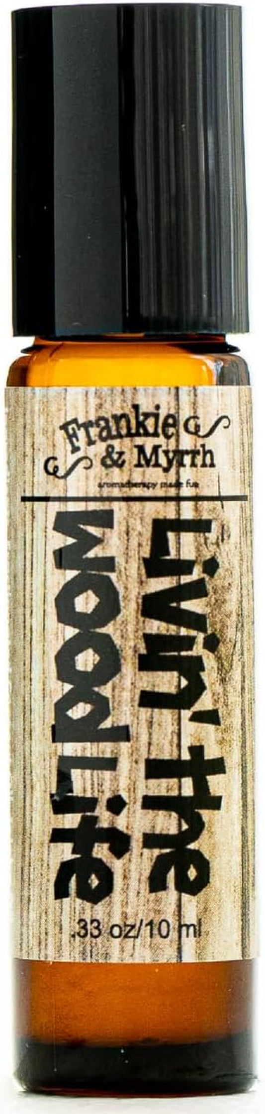 Frankie & Myrrh Livin' the Wood Life Roll-On Perfume | Earthy Vanilla Cedar Patchouli Essential Oil Blend