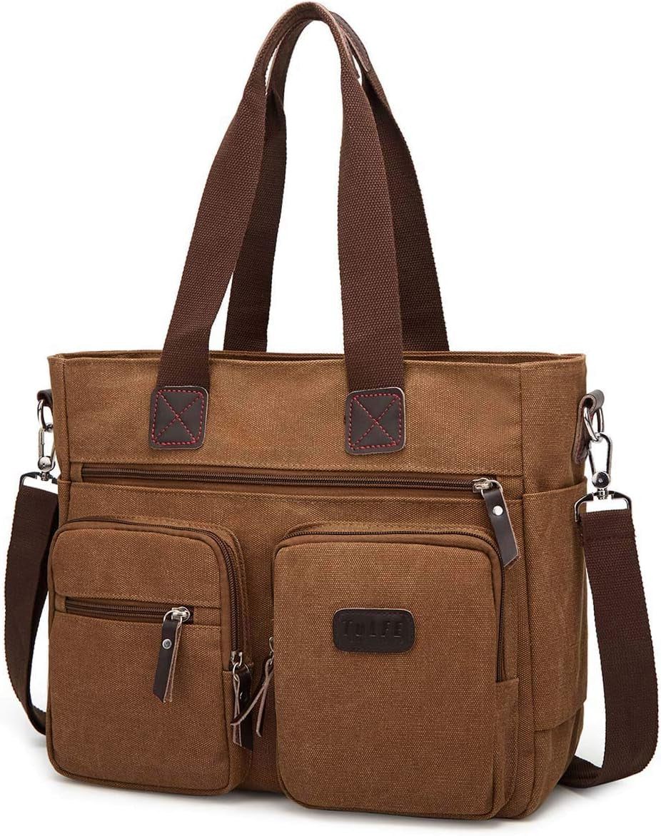 Tolfe Women Top Handle Satchel Handbags Shoulder Bag Messenger Tote Bag Purse Crossbody Bag Travel Work Tote Bag