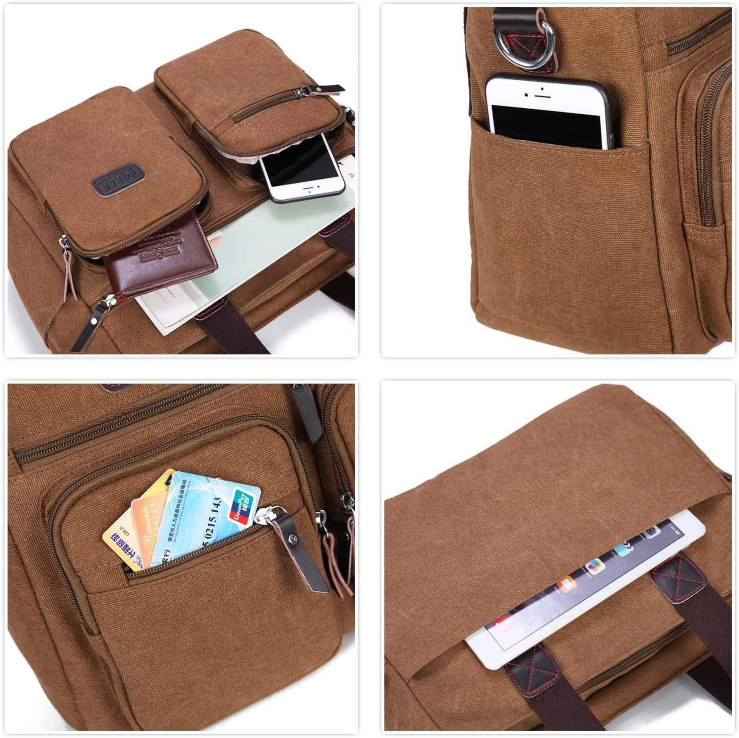 Tolfe Women Top Handle Satchel Handbags Shoulder Bag Messenger Tote Bag Purse Crossbody Bag Travel Work Tote Bag