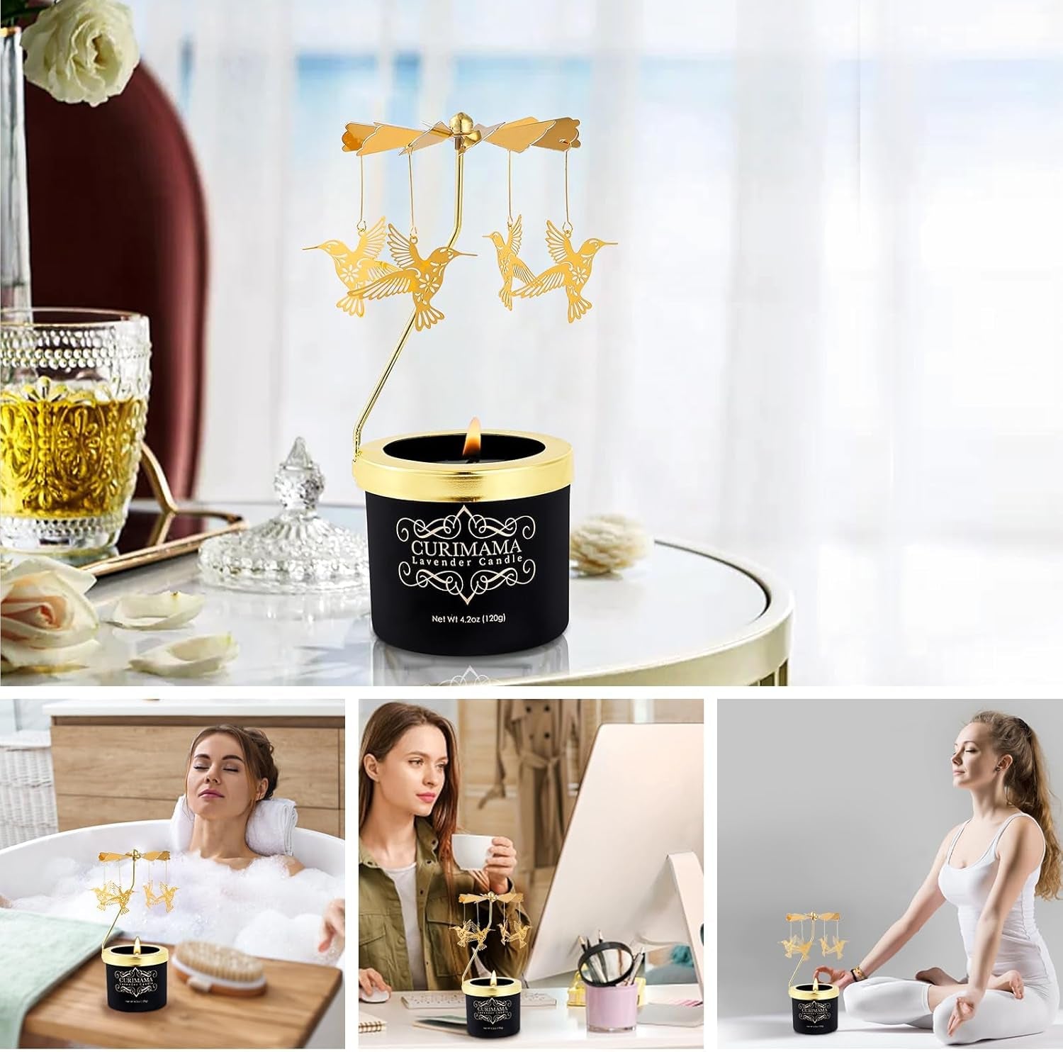 Mothers Day Gifts for Mom, Hummingbird Gift for Women Friendship, Funny Birthday Gift for Moms Grandma, Lavender Scented Candle Presents for Sister Friends, Mothers Day Gifts Ideas for Mom from Son