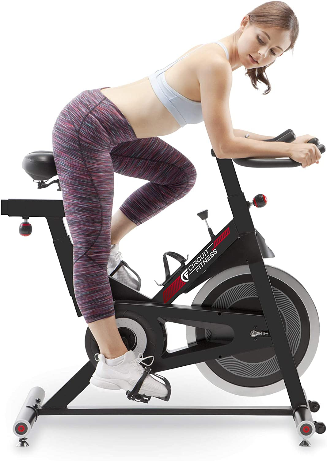 Circuit Fitness Club 30 Lbs. Flywheel Revolution Cycle for Cardio Workout – Adjustable Manual Resistance Mechanism