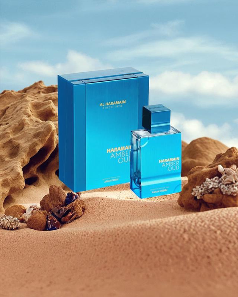 Al Haramain Amber Oud Aqua Dubai Extrait De Parfum Spray 60Ml (2.0 Oz) - Exotic Fragrance with Bergamot, Fruits, Amber & Musk, Long-Lasting Eau De Parfum for Men & Women