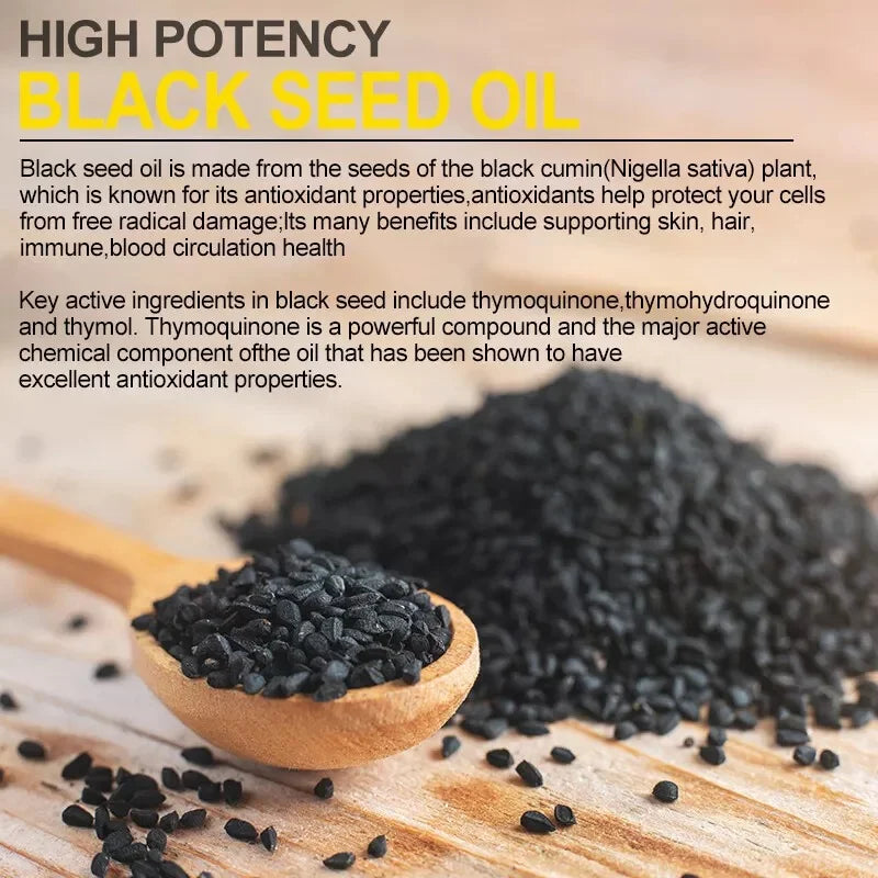 1000Mg Black Seed Oil,Premium Cold Pressed,Non-Gmo,Vegan,Premium Black Seed
