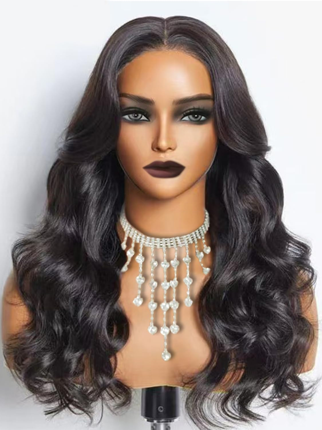 250 Density Human Hair Wig 13X4 HD Lace Front Wigs Pre Plucked Glueless Wig Human Hair Body Wave Wigs Human Hair for Black Women Frontal Wigs Human Hair Wigs Bleached Knots 18 Inch