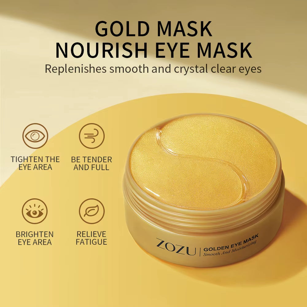 60Pcs/Box Avocado Golden Collagen Eye Mask anti Dark Circles Eye Bags Remover Moisturizing Firming Eye Patches Skin Care Product