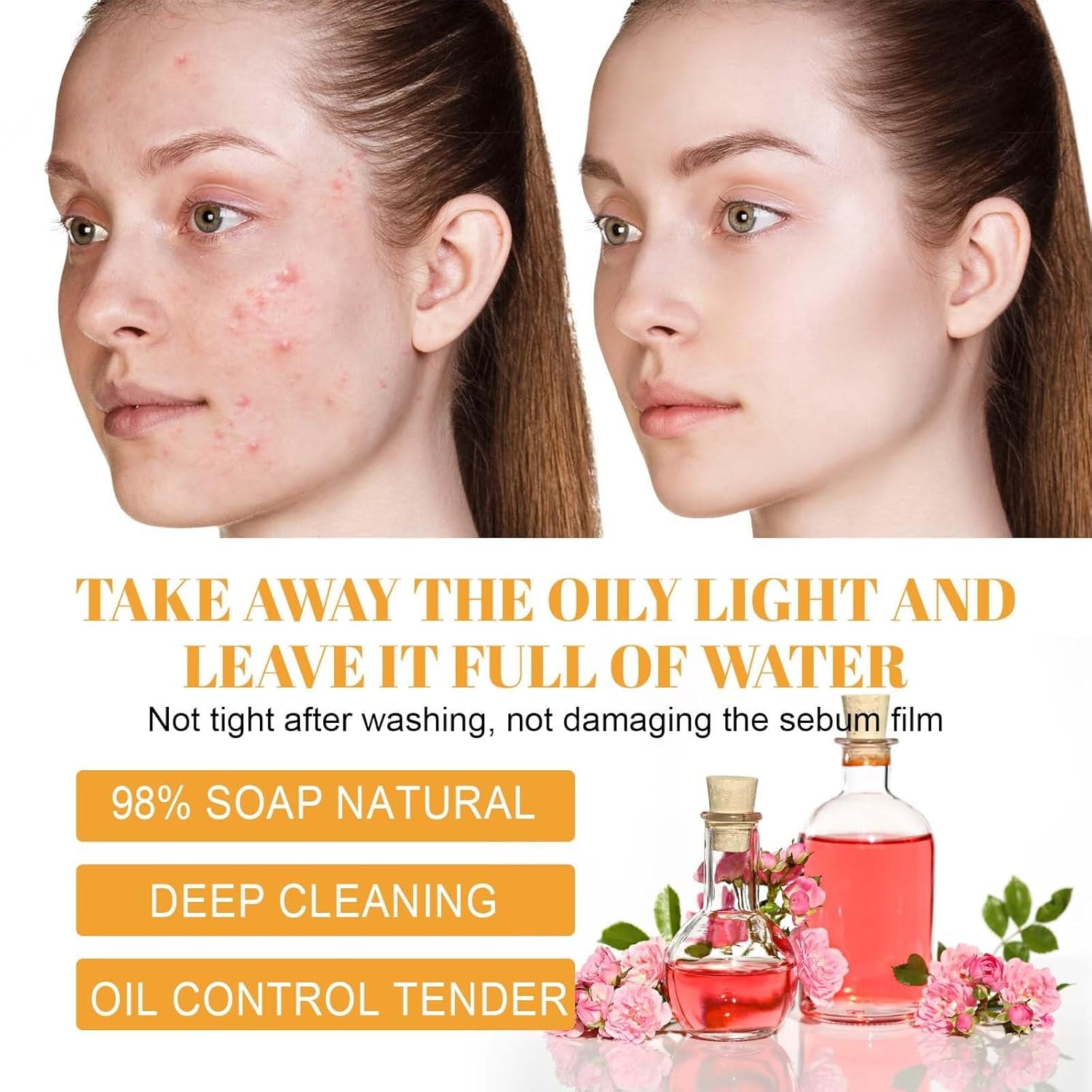 Turmeric Face Wash & Brush Combo - Deep Cleansing Foaming Cleanser & Serum for All Skin Types, Exfoliating & Moisturizing for Radiant Skin
