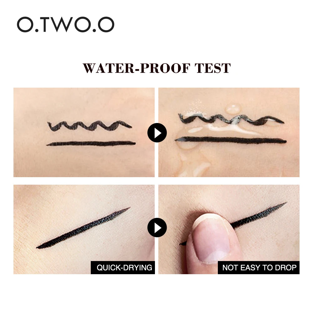 Eyeliner Stamp Black Liquid Eyeliner Pen Waterproof Fast Dry Double-Ended Eye Liner Pencil Make-Up for Women Cosmetics